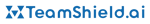 TeamShield Logo with Text Blue with Transparent Background